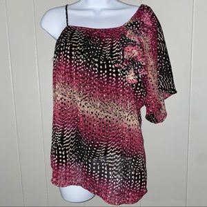 My Michelle Girls Short Sleeve Blouse with Frill Detailing